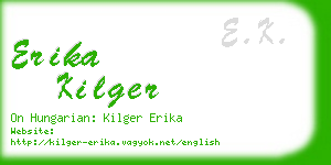 erika kilger business card